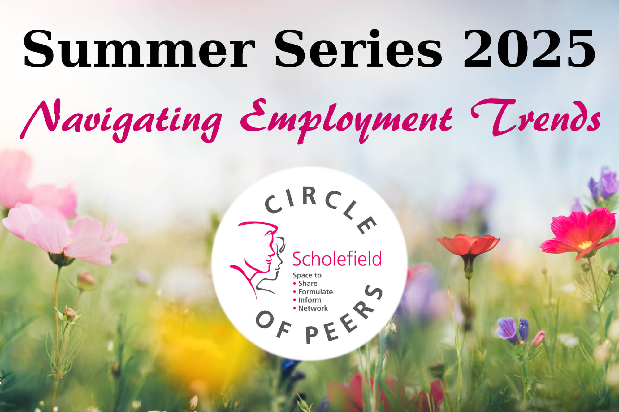 Summer flowers title banner